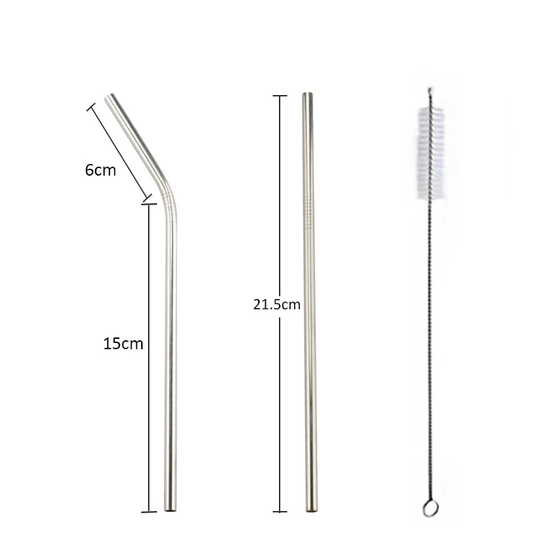 EcoSip Stainless Steel Straws Set
