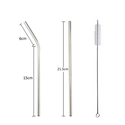 EcoSip Stainless Steel Straws Set