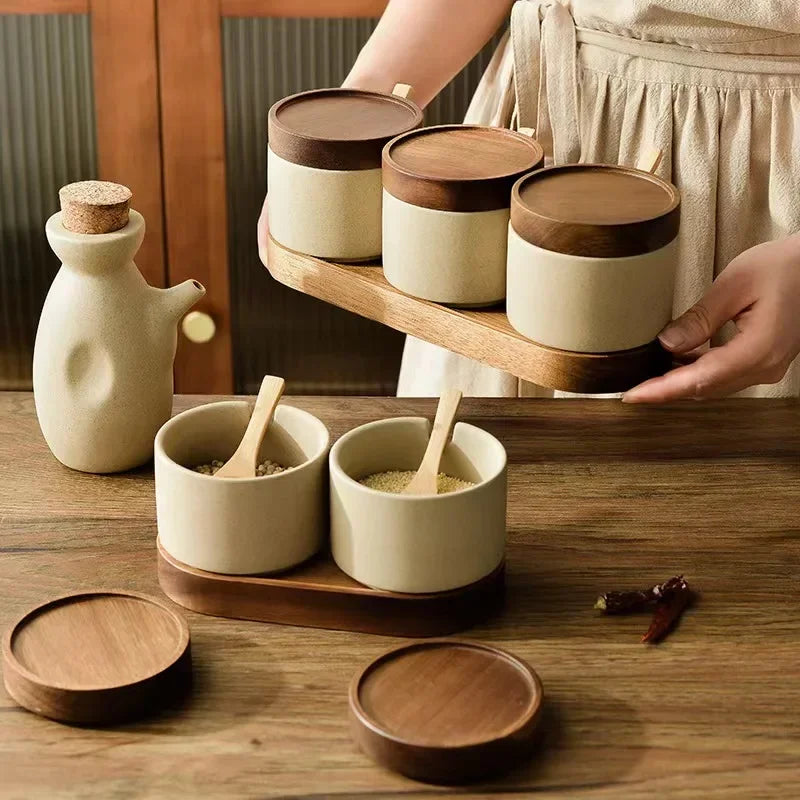 Wooden Seasoning Jar