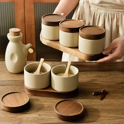 Wooden Seasoning Jar