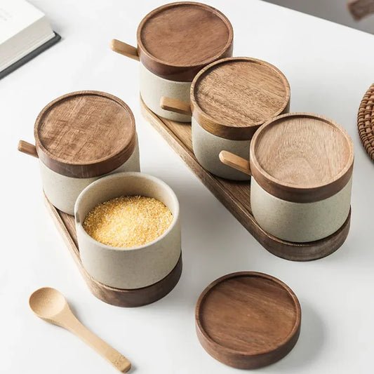 Wooden Seasoning Jar