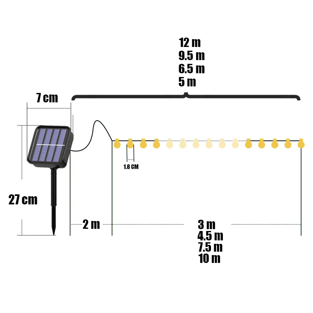LED Solar String Lights