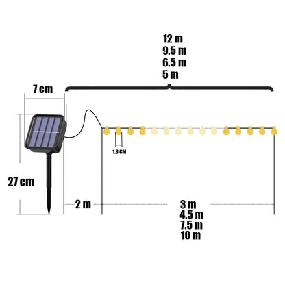 LED Solar String Lights