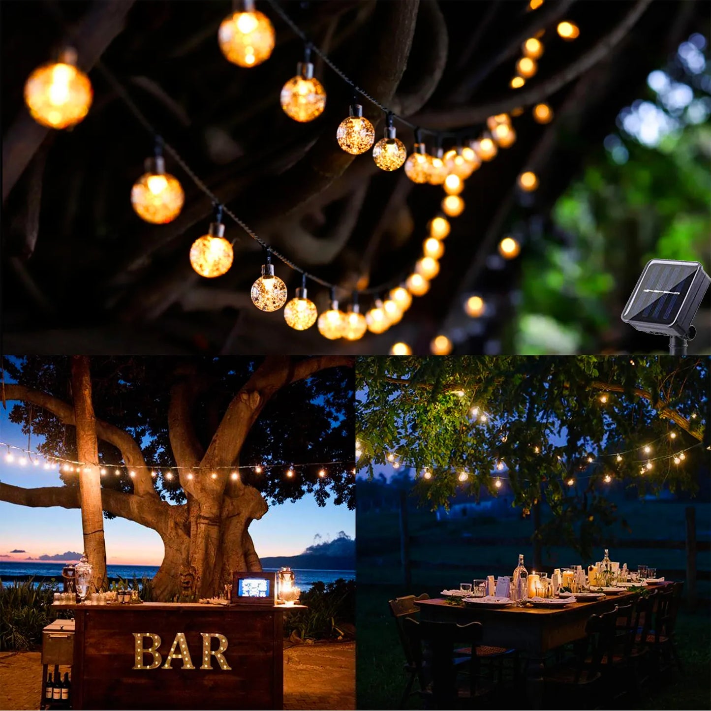 LED Solar String Lights