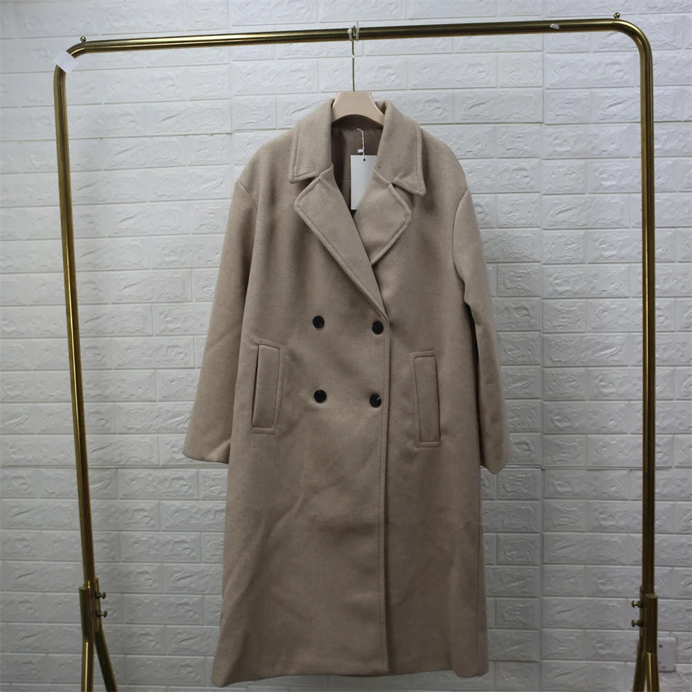 UNIZERA 2023 Autumn/Winter New Women's Wear New Fashion Casual Versatile Soft Loose Long Coat Coat