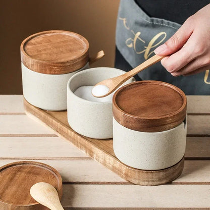 Wooden Seasoning Jar