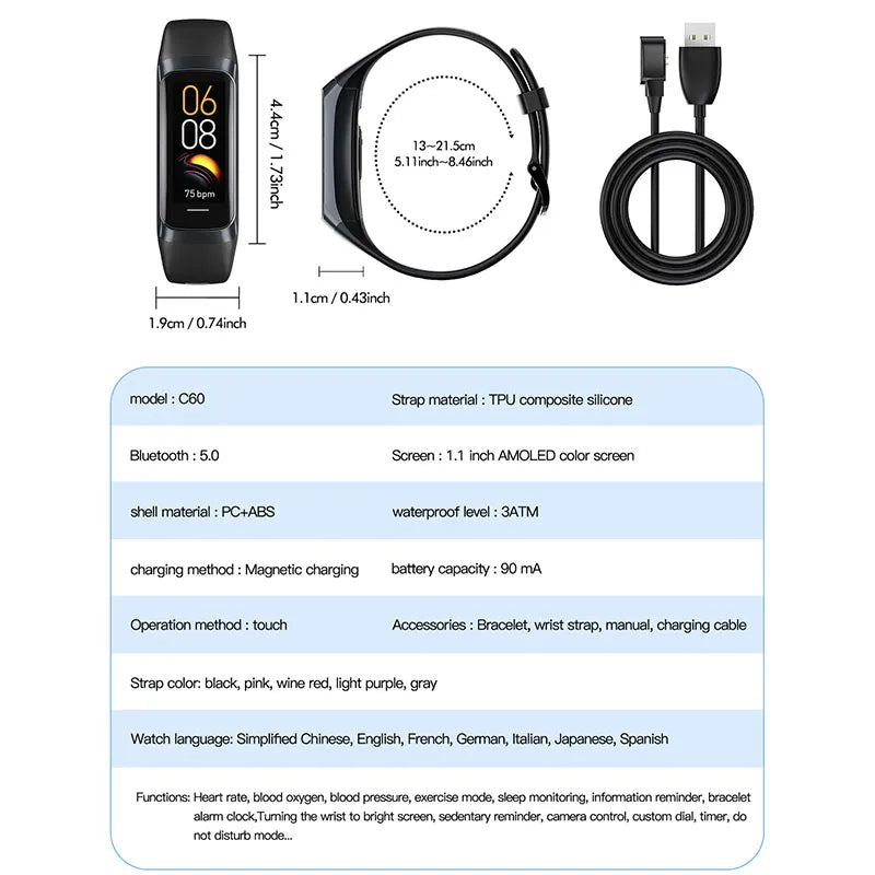 Wrist Watch Heart Rate Tracker