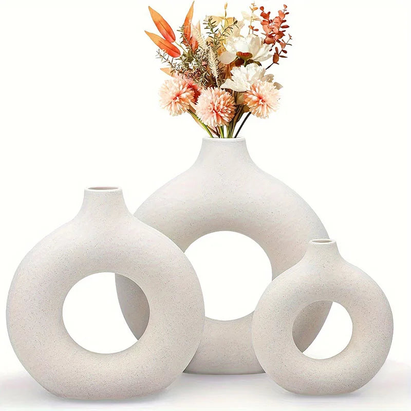 Minimalist Nordic White Ceramic Vase