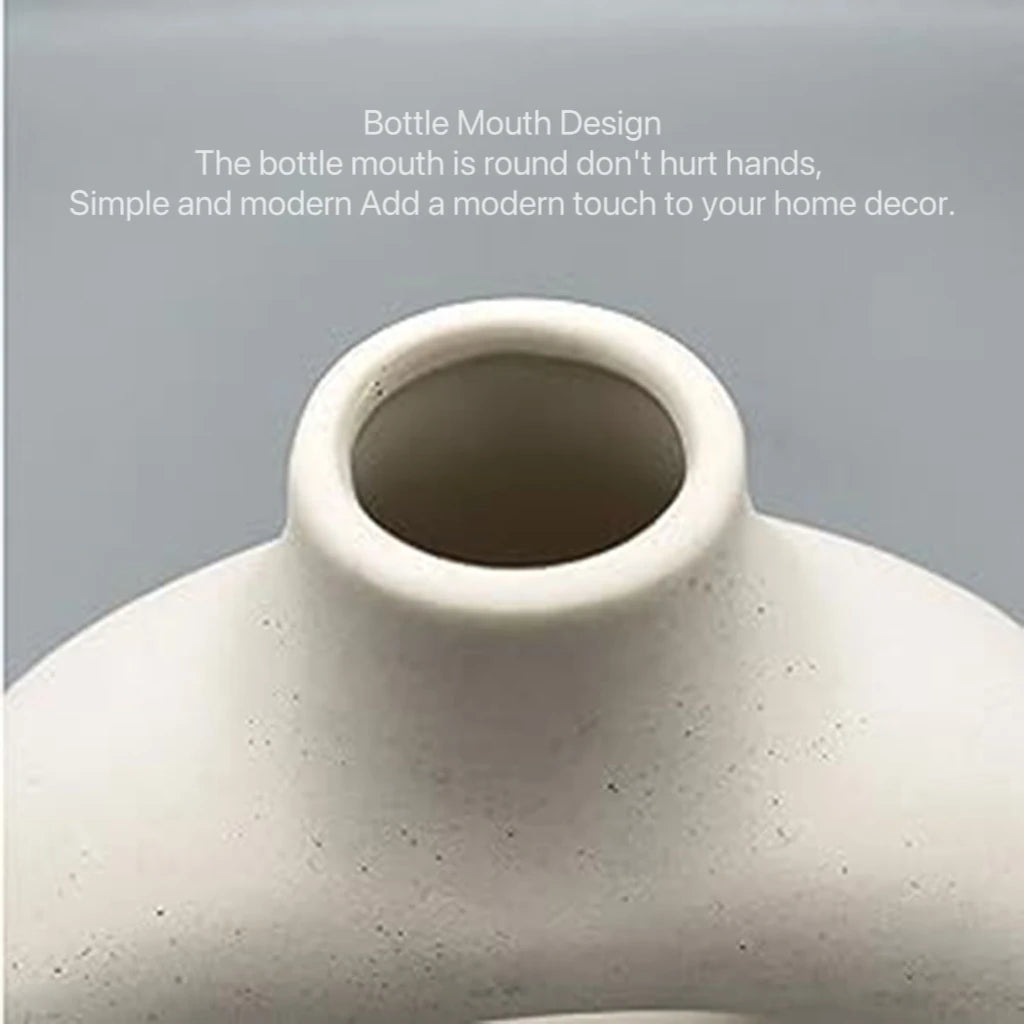 Minimalist Nordic White Ceramic Vase