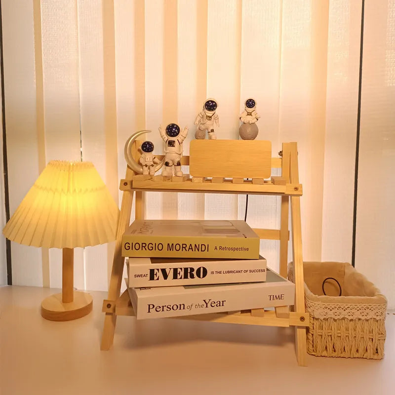 Double Layer Wooden Organizer